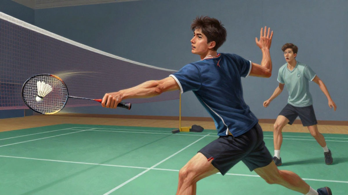 Teknik-Melakukan-Pukulan-Dropshot-Dengan-Gerakan-Ayunan-Seperti-Akan-Melakukan-Smash